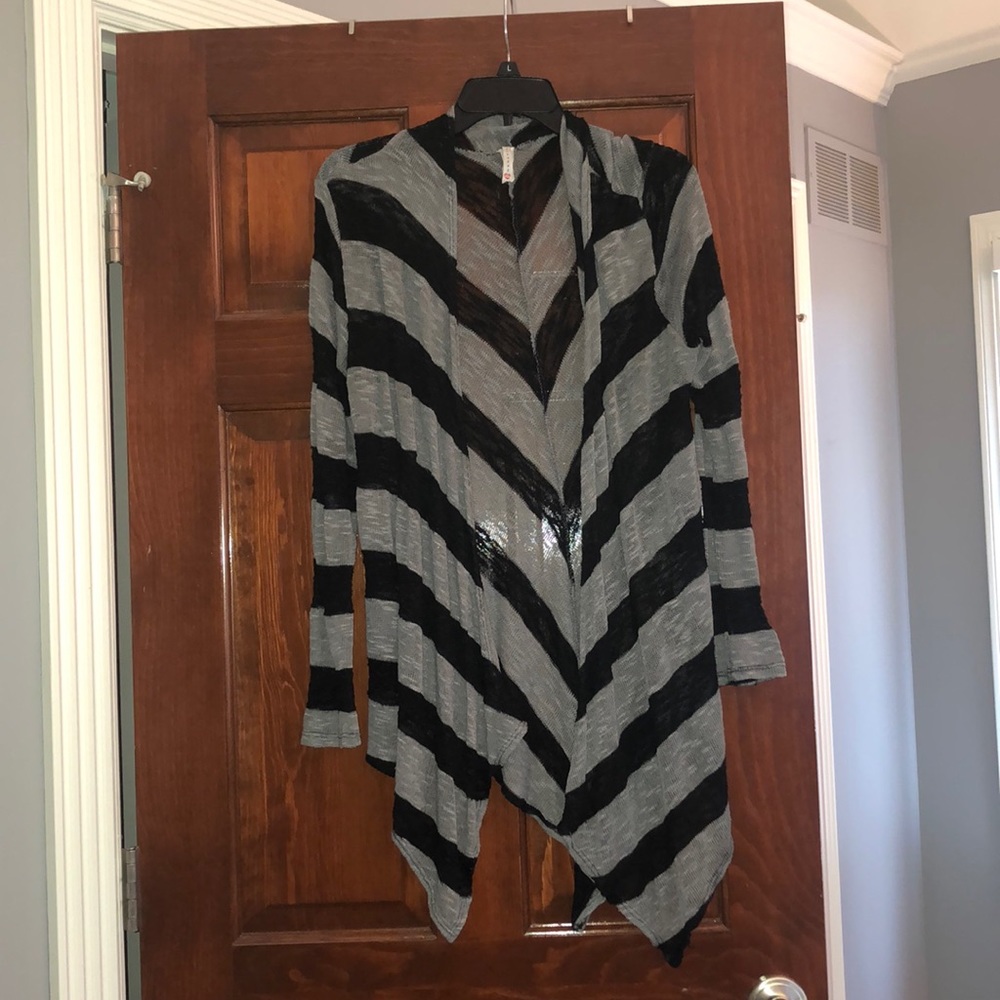 Gray and Black Cardigan